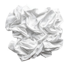 Obraz premium Wrinkled white fabric draped on a flat surface showing texture and detail in bright light
