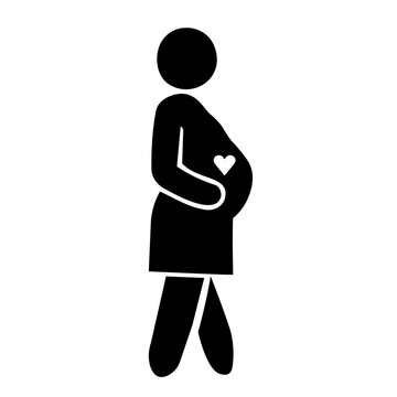 Pregnant woman pictogram icon / maternity / pregnancy
妊婦のピクトグラムアイコン｜マタニティ・育児・バリアフリー