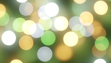 Obraz premium Multicolored bokeh lights on green background colorful blurry