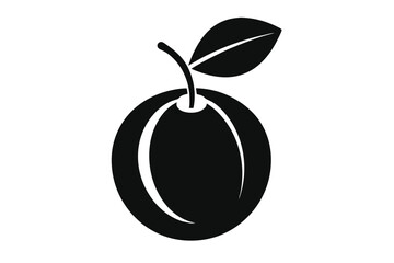 jujube silhouette line art vector illustration