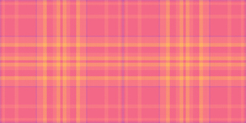 Fototapeta premium Tracery check plaid pattern, frame texture textile vector. Christmas ornament fabric seamless background tartan in red and orange colors.