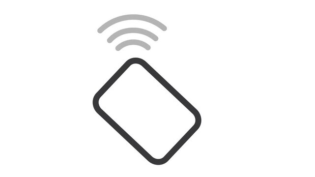 Credit card nfc payment, vector, video.