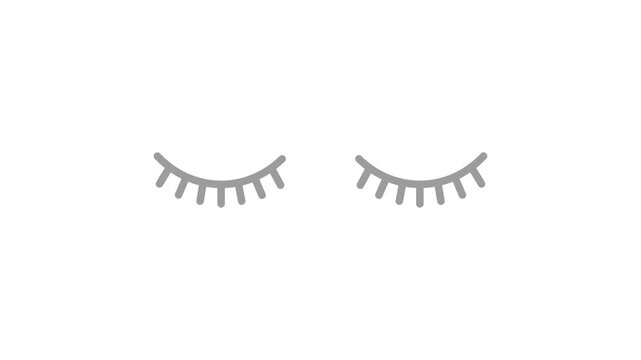 Abstract closed eyes with lashes.