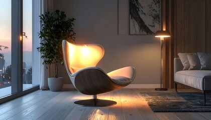 Modern living room interior design concept.