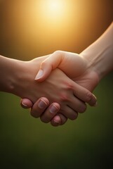 Hands shaking, signifying agreement and global partnership