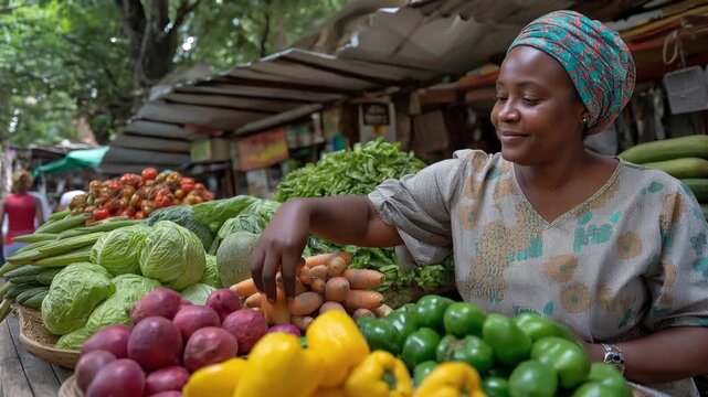 A vibrant market scene displaying a variety of fresh fruits and vegetables, highlighting the importance of nutrition in combating avitaminosis and promoting health among individuals of all ages.