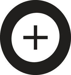 Obraz premium Black Christian cross icon symbol isolated on white background