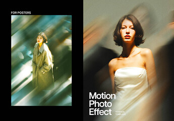 Abstract Blur Poster Photo Effect Mockup