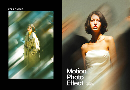 Abstract Blur Poster Photo Effect Mockup