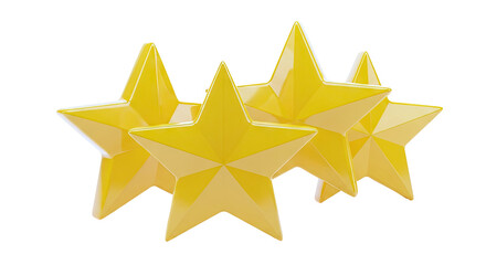 Obraz premium Group of Yellow Stars on White Background