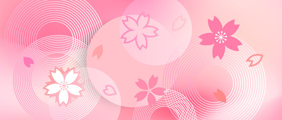 幾何学 抽象 桜 花 サークル 春 背景