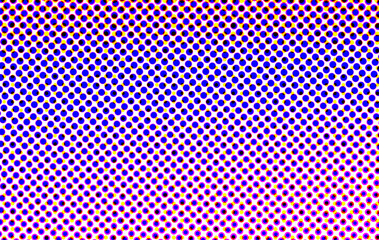 Blue and yellow dots pattern of dots