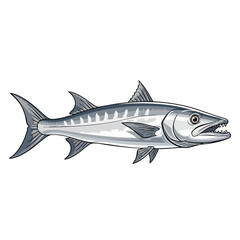 Fototapeta premium Detailed illustration of a tuna fish.