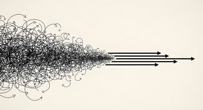 Chaos to Clarity Concept Illustration 