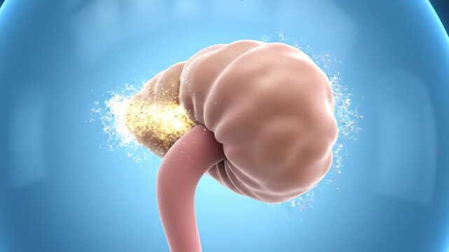 3D Visualization of Human Pancreas with Emitting Hormone Particles