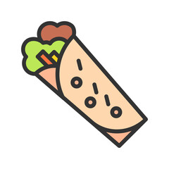 Shawarma Wrap Icon