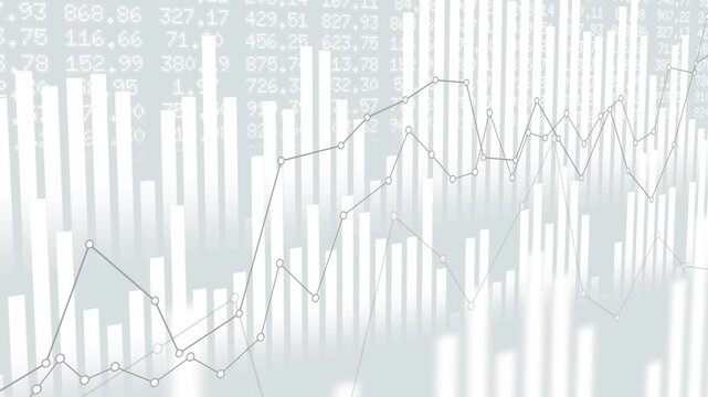 Abstract financial chart with uptrend line graph and candlestick investment growth exchange economic performance