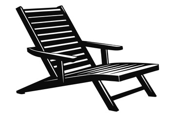 patio chair silhouette line art vector illustration