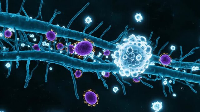 3D Cellular Biology: Traveling Through Cytoplasm with Mitochondria, ER, and Ribosomes