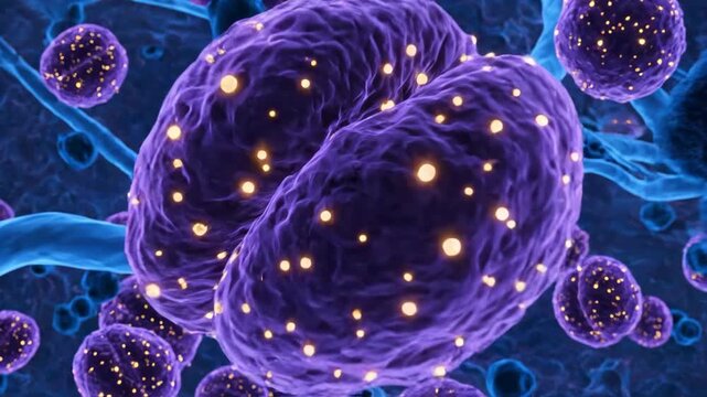 3D Cell Travel: Mitochondria, ER Networks, and Ribosomes in Cytoplasm