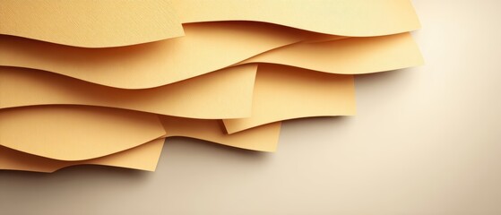 Paper pile wave pattern a stack of paper sheets displaying a distinctive wave like pattern creating visual texture