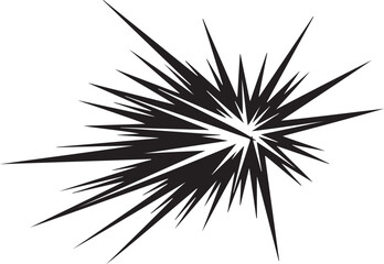 Obraz premium Black and white abstract explosion graphic design element vector