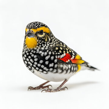 Tiny pardalote perched on branch