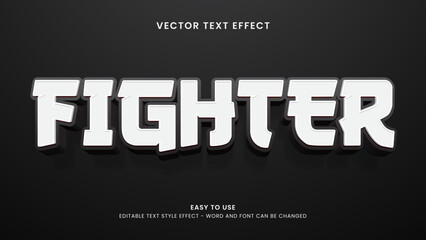fighter editable text effect 3d vector © cuplis design
