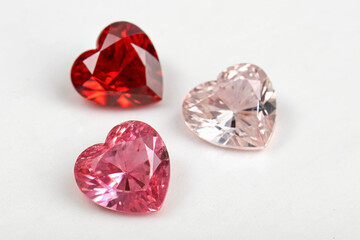 Red heart balloons floating for valentine's day