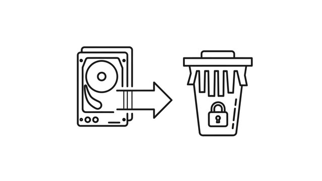 Secure data deletion from hard drive to locked trash icon