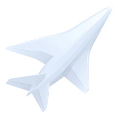 A white paper airplane soaring through the air