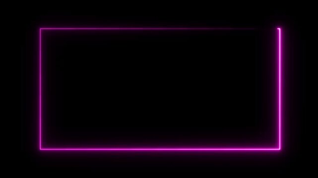  Abstract animation video Pink Neon Rectangle Frame with Loading Segment abstract.4k animation video. 