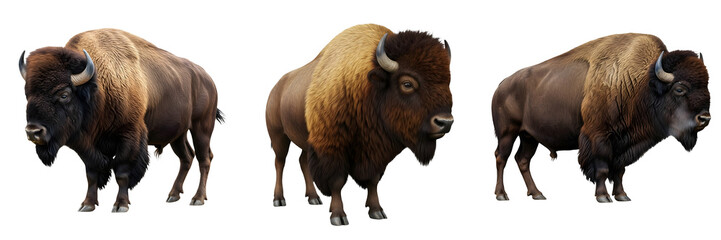 THE SERIES OF BISON ISOLATED ON WHITE BACKGROUND HD PHOTO PNG .... © Mr