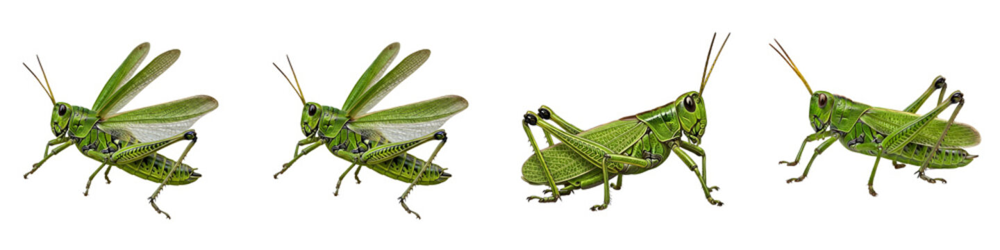 THE SERIES OF GEASSHOPPER ISOLATED ON WHITE BACKGROUND HD IMAGE PNG --