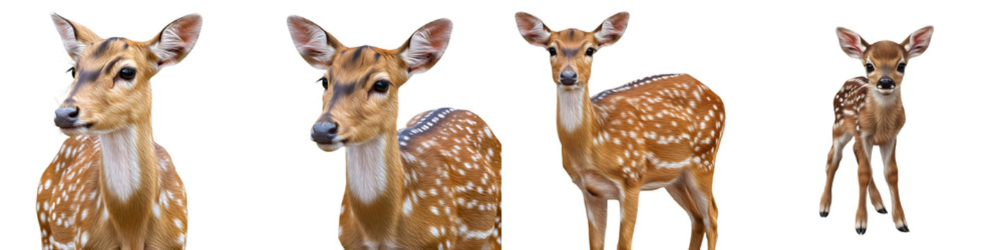 THE SERIES OF FAWN ISOLATED ON WHITE BACKGROUND HQ IMAGE PNG ==
