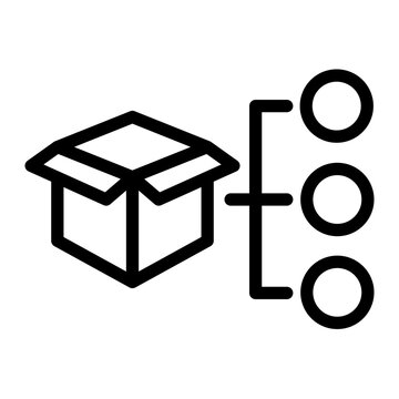 Classification grouping similar products based on shared characteristics or function (Outline Style)