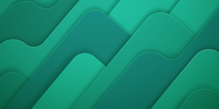 A digital illustration of a green abstract wavy pattern with varying shades and smooth curves.