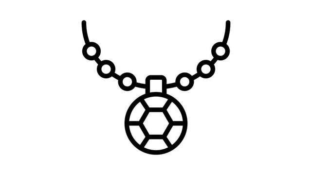 A captivating outline animated icon  of jewel locket, premium design