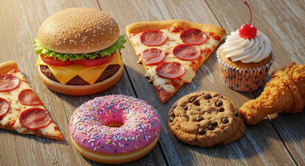 cupcakes on a wooden board