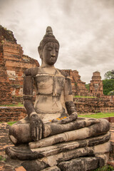 architectural element of the Wat Chai Wattanarm, a temple in Ayutthaya, Thailand