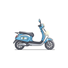 Obraz premium Stylish electric scooter on a clean background.