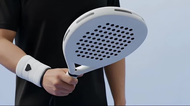 white padel racket footage simply video