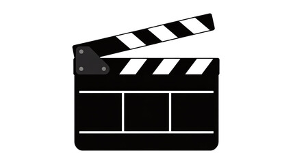 Fototapeta premium Movie Clapper Board Isolated on White Background