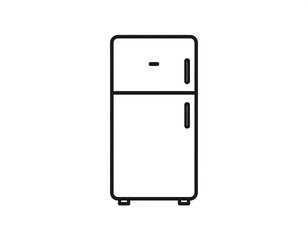 Simple line drawing of refrigerator appliance.