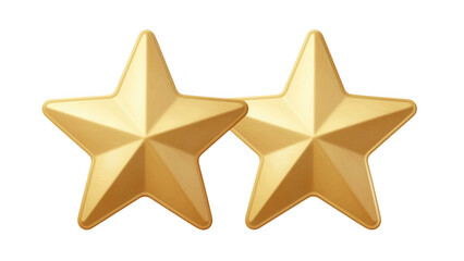 Obraz premium Two gold stars isolated