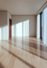 Naklejka premium Large luxury modern bright interiors Living room mockup illustration 3D rendering Digitally Generated Image