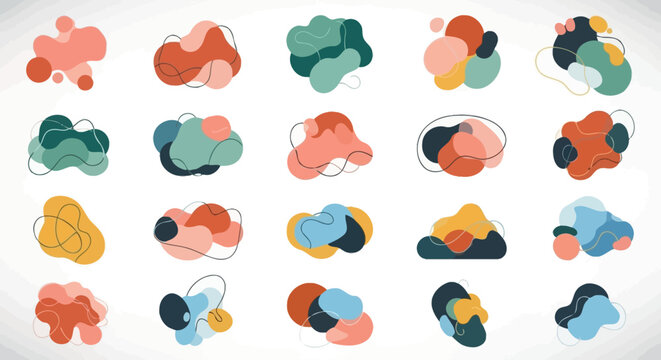 Abstract Colorful Shapes and Forms.
