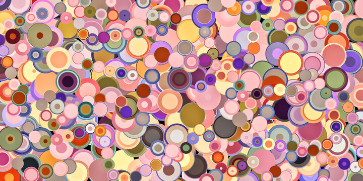 Seamless pattern with colorful circles 70's design