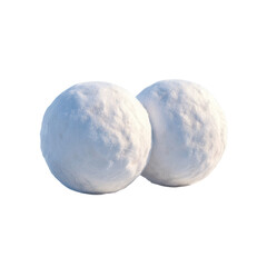 Two white balls on a black background