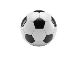 Fototapeta premium Classic black and white soccer ball isolated on transparent background